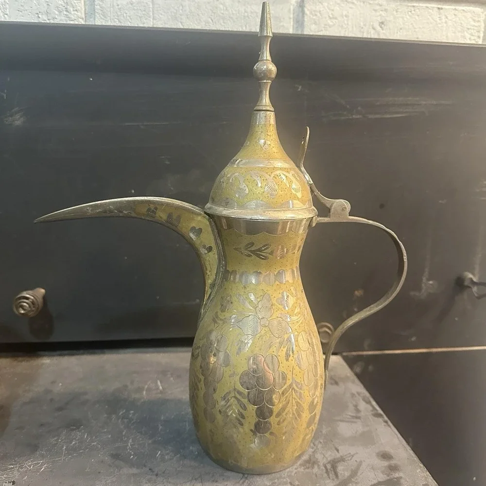 Vintage Wajidsons Brass Dallah Arabic Coffee Pot‎ 13